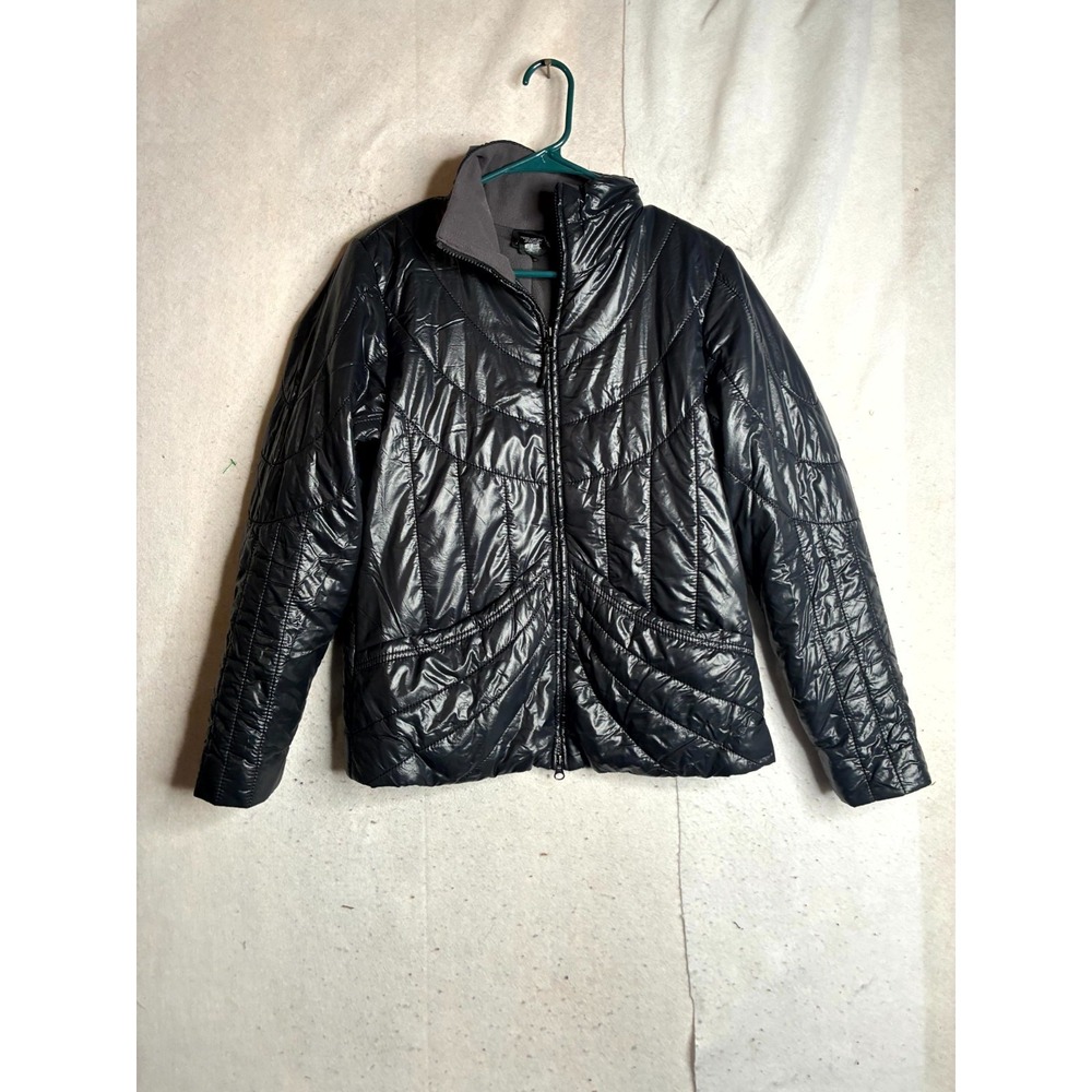 Athleta Puffer Jacket Men Medium Black Nylon Casual Fleece Lined Water Resistant